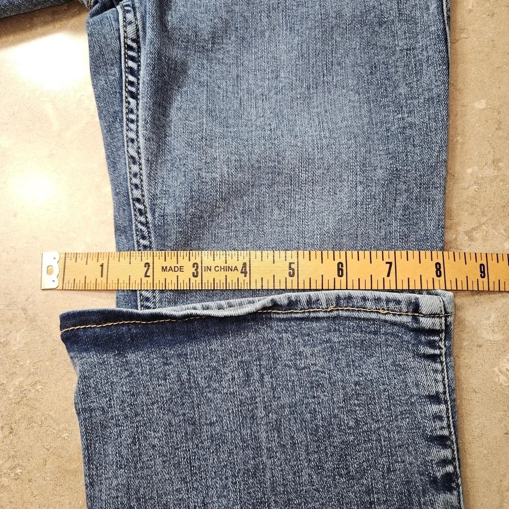 Abercrombie‎ Kids Jeans Tween Girls 13/14 Short Blue Low Rise Bootcut Studded